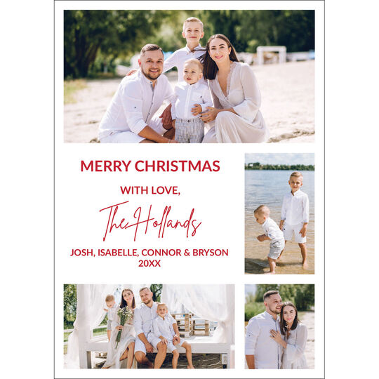 Holiday Collage Flat Holiday Photo Cards